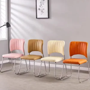 Stackable Chairs for Waiting Room Visitor Lobby Area Reception Guest Seating Furniture Meeting Chair Orange Leather