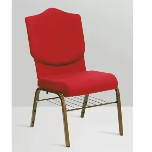 Stackable Church Chair Metal Frame Padded Fabric Banquet Auditorium Hotel Event Seating