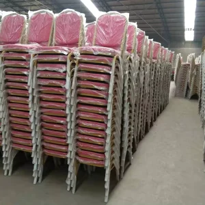 Stackable Hotel Banquet Event Chairs with Soft Cushion Modern Design for Weddings Dining and Outdoor Use