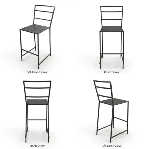 Stackable Metal Bar Stool Frame No Cushion Solid Iron Wire Counter Height Bar Chair Frame for Bar Cafe Restaurant