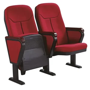 Stackable Metal Interlocking Theater Seats Cup Holders Eco Friendly Fabric Auditorium Gym Hotel School Furniture
