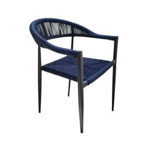Stackable Modern Aluminum Handmade Antique Rattan Dining Chairs Waterproof Commercial Outdoor Farmhouse Villa Use Restaurants