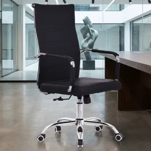 Staff Task Leather Adjustable Swivel Work Office Chair