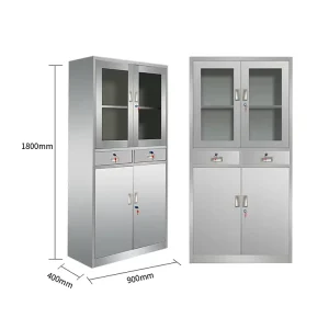 Stainless Material OEM ODM Hospital LED Lockable Recessed Storage Medical Cabinet