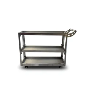 Stainless Steel 3 Tier Utility Cart Rolling Service Trolley with Wheels for Kitchen Restaurant Hotel OEM