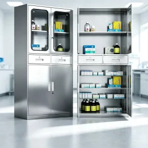 Stainless Steel 304 Laboratory Furniture for Chemical and Medical Storage and Preparation Cabinets