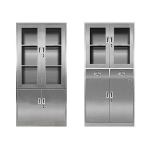 Stainless Steel 304 Locker Password Protected Locks Fire Resistant Office Filing Cabinet Customizable
