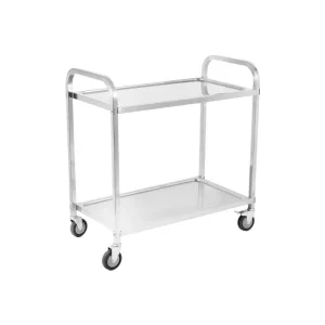 Stainless Steel 3Tier Rolling Service Trolley Cart With Brake Wheels for Restaurant Hotel Lab Hospital Catering Kitchen Stor