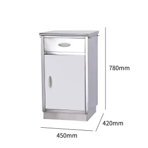 Stainless Steel ABS Bedside Cabinet Hospital Medical Nightstand Drawer Door CE ISO Certified Modern Design for Clinic Home Use