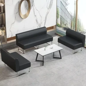 Stainless Steel Barber Salon Commercial Waiting Chair Durable Adjustable Reception Sofa for Beauty Salon and Clothing Store