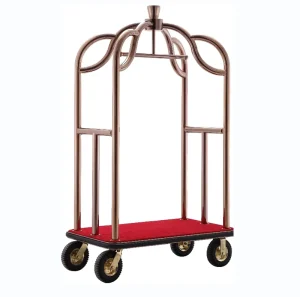 Stainless Steel Bellman Cart Trolley for Hotel Usage