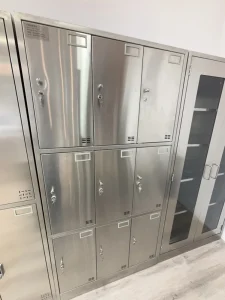 Stainless Steel Changing Cabinet Lockers for Factory School Laboratory Modern Design Customizable Combination Lock Key