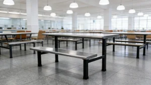 Stainless Steel Comfortable Eco Friendly Durable Fireproof School Furniture Customizable Cafeteria Table Chair Sets Benches