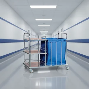Stainless Steel Commercial Trolleys for Hospitals Laboratories Pharmaceutical Factories Clean Rooms Modern Durable Construction