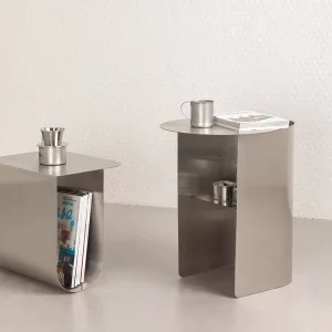 Stainless Steel Creative Sofa Side Cabinet Household Small sized Bedside Table Balcony Metal Square Tea Table