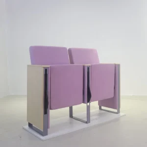 Stainless Steel Feet Auditorium Armchair Wooden Church Theater Chair University Lecture Hall Seating