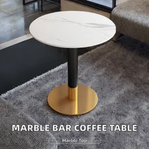 Stainless Steel Frame Modern Coffee Table Panel Top Living Room Furniture High Bar Home Use