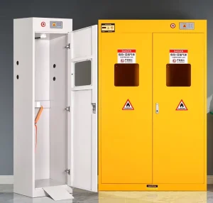 Stainless Steel Gas Cylinder Storage Cabinet Fire Prevention Alarm Functions for Laboratories Laboratory Furniture Epoxy