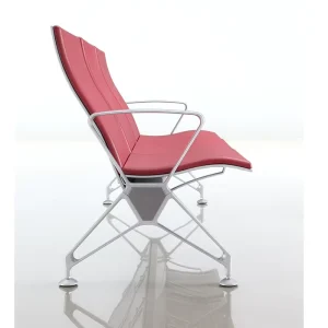 Stainless Steel Hospital Airport Waiting Bench 4 Seater PU Leather Cushion Durable Eco Friendly Chairs for Bus Station School