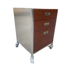 Stainless Steel Hospital Cabinet with Lock 3 Drawers 3 Doors for Medical Bedside Use