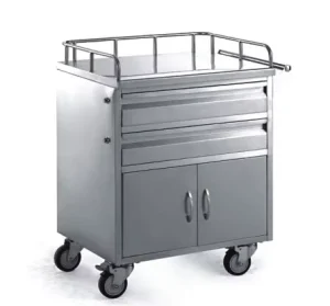 Stainless Steel Hospital Deliver Medicine Trolley emergency Trolley
