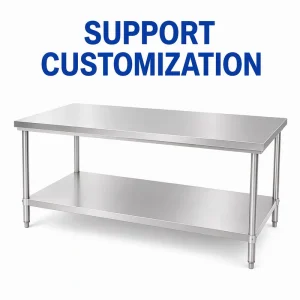 Stainless Steel Hospital Industrial Work and Side Table Customizable Laboratory Furniture