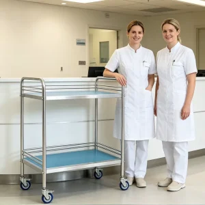 Stainless Steel Hospital Medical Emergency Treatment Trolley Far Infrared Disinfecting