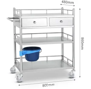 Stainless Steel Hospital Medical Trolley Clinic Surgery Room Trolley