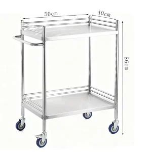 Stainless Steel Hospital Trolley Medical Equipment for Hospital Modern Design Medical Trolley Metal Beauty Salon Storage Rack
