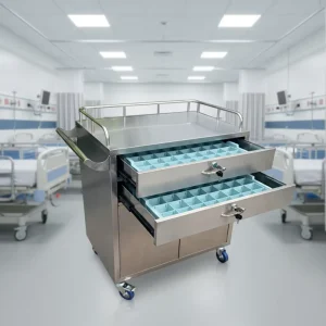 Stainless Steel Hospital Trolley Modern Design Durable Construction for Hospitals Pharmaceutical Factory Clean Rooms