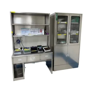 Stainless Steel Lab Bench Chemical Resistant Clean Room Furniture Modern Design Hospital School Use
