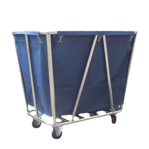 Stainless Steel Linen Cart Hotel Guest Rooms Heavy duty Quiet Multi functional Housekeeping Trolley Cleaning Staff Light