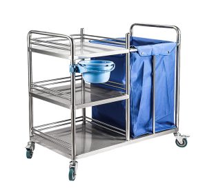 Stainless Steel Linen Hotel and Hospital Laundry Carts Trolley