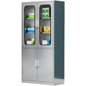 Stainless Steel Medical Cabinet Industrial Design Style Durable Eco Friendly for Hospitals Schools Home Offices