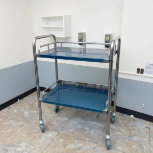 Stainless Steel Medical Trolley Hospital Cart 3 Shelves Instrument Trolley for Clinic