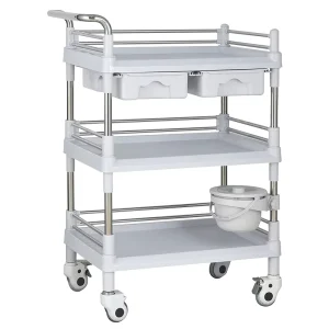 Stainless Steel Medical Trolley Hospital Furniture Trolley Mobile Storage Racks Oral Medical Treatment Carts Nursing
