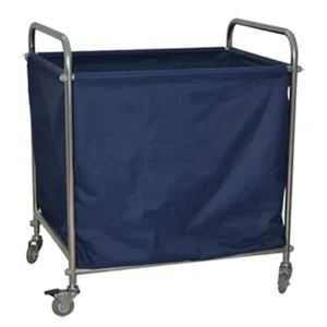 Stainless Steel Metal Hospital Linen Trolley Modern Design 4 Silent Wheels Noise Free Multi Function Cart for Hospital Hotel Use