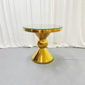 Stainless Steel Mirror Polished European Style Minimalist Cake Rack and Dessert Table for Wedding Venues