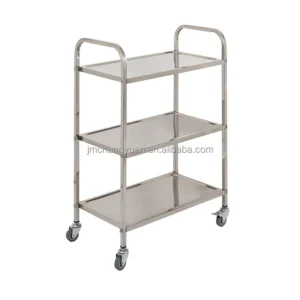 Stainless Steel Mirror Polished Food Service Trolley for Commercial Hotels Restaurants Kitchen Accessories