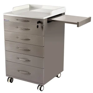 Stainless Steel Mobile Medical Cabinet Wheeled Rolling Storage Cabinet Mobile Trolley for Dental Aesthetic Center