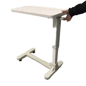 Stainless Steel Mobile Stable ABS Floor Movable Height Adjustable Controlled by Gas spring Over Bed Table