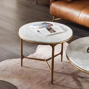 Stainless Steel Modern Designer Side Table Mid-Century Coffee Table Bedroom Living Room Apartment Hotel
