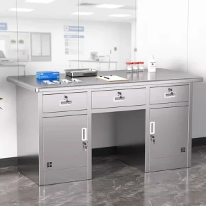 Stainless Steel Modern Eco Friendly Hospital School Medical Computer Desk Workshop Office Movable Operation Table Workbench
