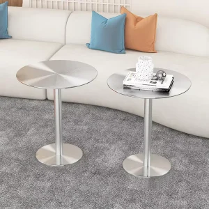 Stainless Steel Modern Minimalist Multifunctional Coffee Table for Bar Milk Tea Shop Dessert Shop Square Table
