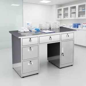 Stainless Steel Modern School Medical Hospital Laboratory Computer Desk Workshop Office Movable Operation Table Hospital