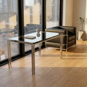 Stainless Steel Modular Office Desk Glass Office Desk Material Can Be Customized