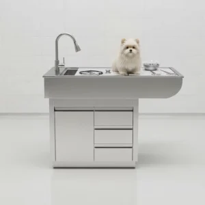 Stainless Steel Pet Hospital Table System Multi Functional Design for Examination Treatment Surgical