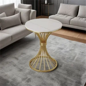 Stainless Steel Round Coffee Table for Living Room