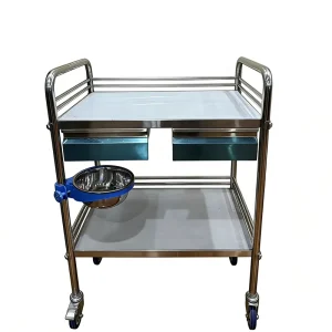 Stainless Steel Treatment Cart Instrument Trolley Table Dressing Cart Beauty Cart for Medical Therapy