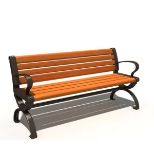 Stainless Steel Wood Park Bench BH19603 Outdoor Durable Waterproof Public Seating